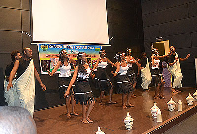 A recent event organised by the Rwanda Students Association in Pune, India, showcased the rich  Rwandan culture. The New Times / Courtesy