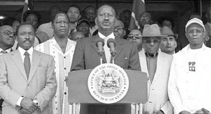 Raila Odinga says a massive fraud took place during the presidential election. Net photo