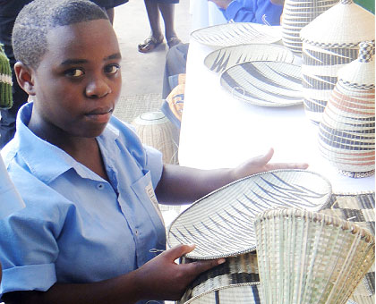 A GC Gatagara student exhibits at a mini-fair. The New Times/ JP Bucyensenge
