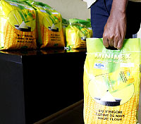 A locally produced maize flour in an approved packaging bag.   The New Times/  File.
