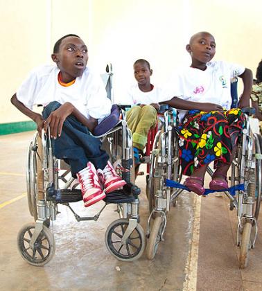 Disabled perform a skit on their rights at a recent function. The New Times/ J. Mbanda.