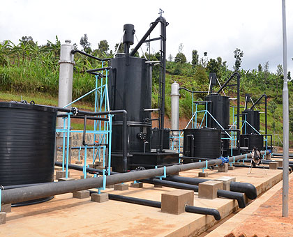 The water plants were launched on Tuesday in Nyabimata sector, Nyaruguru district. The New Times/ JP Bucyensenge