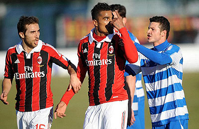 Racist thugs continually abused Boateng in a mid-season friendly. Net photo.