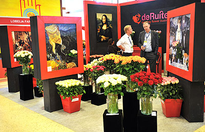 Cut roses on display at the International Flower Trade Expo in Nairobi, Kenya last year. Net photo