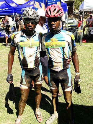 Nathan Byukusenge (left) and Hasan Rukundo (right) finished in a respectable 44th position. The New Times/ Team Rwanda.