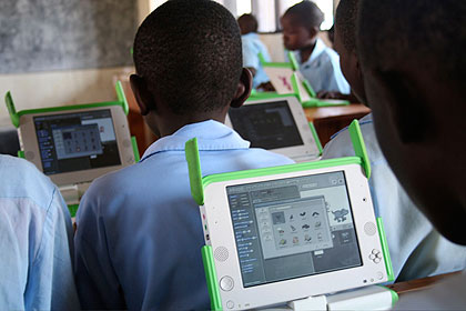 Pupils at Kagugu Primary School who have benefited from the One-Laptop-Per-Child programme; there is need to use technology to maintain our heritage.  The New Times / File. 