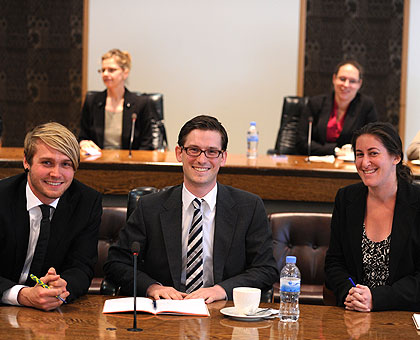 Some of the the Stanford International Policy students at Village Urugwiro yesterday. The New Times/Village Urugwiro.