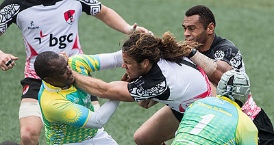 Rwanda played against BGC APB All Stars on Day 1 of the GFI HKFC Tens 2013 at the Hong Kong Football Club, Hong Kong. Net photo.