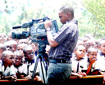 A cameraman at work. Access to Information Law is still being streamlined to appeal to the media. The New Times/  File.