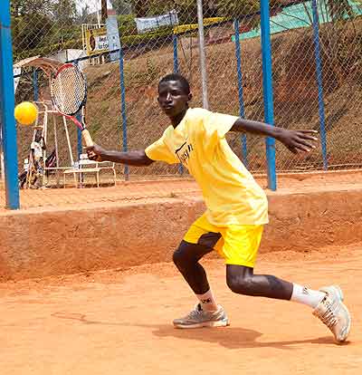Ernest Habiyambere  led Rwandau2019s junior team at the African tennis championships in Nairobi but his run ended at the semifinal stage. Saturday Sport/File.