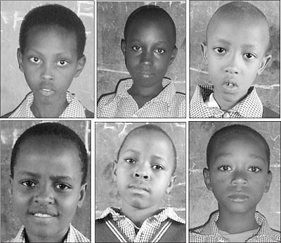 L-R ( Up row): Mukunde,  Mugeni,  Jambo. L-R ( Bottom row): Niwemugeni,Niyonshuti, Nsuti     