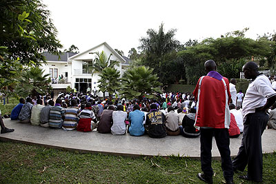 Mourners at a past Genocide commemoration event at the Kigali Genocide Memorial Centre. The New Times/ File.