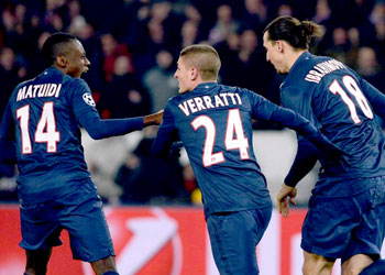 Blaise Matuidi earned PSG a draw with his goal deep into added time. Net photo.