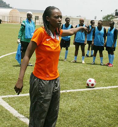 Grace Nyinawumuntu is regarded by many as Rwanda's best woman football coach. The New Times / File.