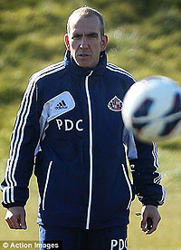 Di Canio took charge of his first training session at Sunderland. Net photo.
