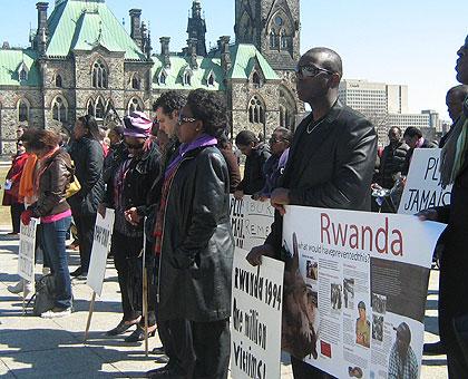 Rwandans and friends of Rwanda commemorate the Genocide in Canada. (Photo by E. Kwibuka)