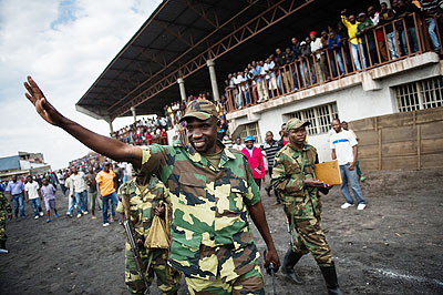 M23 rebel spokesman Lieutenant-Colonel Vianney Kazarama.  Net photo. 