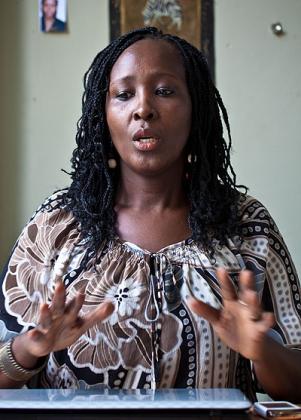 Eva Gara during the interview. The New Times / T. Kisambira