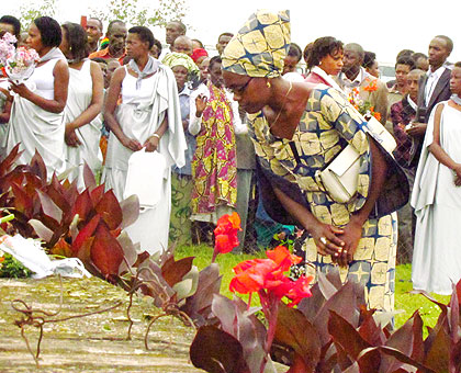 Mourners pay tribute to Genocide Victims buried at Kibeho memorial site last sunday. Residents have said reconciliation efforts are yielding positive fruits for the population.   The N....