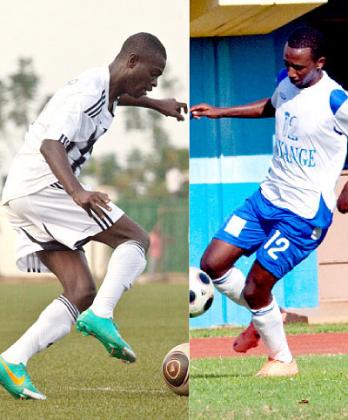APR striker Bernabas Mubumbyi (left) comes up against his former team mates, including fellow Amavubi  forward Justin Mico (right), who will lead Isonga attack this afternoon. The New ....