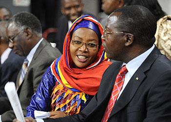 Members of the East African Legislative Assembly (EALA) at the Parliamentary Buildings in Kigali on Tuesday. The New Times/Courtesy.