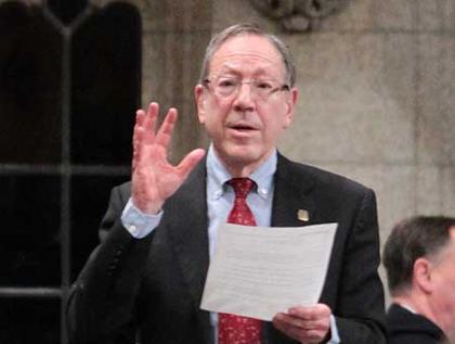 Prof. Cotler during a past session in the Canadian Parliament.  The New Times/ Courtsey. 