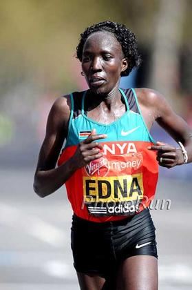 Kenyan marathon world champion Edna Kiplagat is the favourite to win Sundayu2019s London Marathon. Net photo.