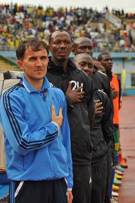 Micho (L) is still in Rwanda sorting out his benefits with his former bosses for terminating his contract with seven months left on it.