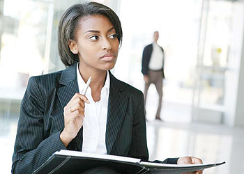 For a woman to succeed in the corporate world, she has to work twice as hard as men. Net photo