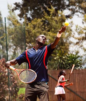 Rwandau2019s number one, Jean Claude Gasigwa, will lead the National Davis Cup team next month in Egypt.  The New Times / T. Kisambira.