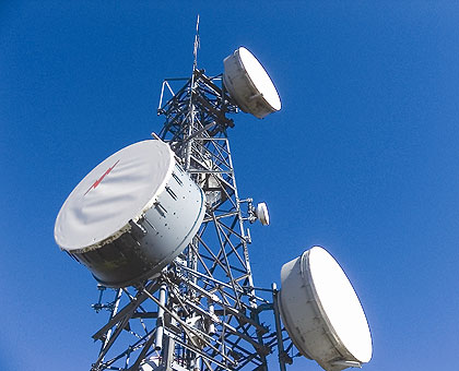 One of Rwandatels masts in Kigali. The New Times/ Timothy Kisambira.