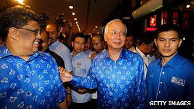 Mr Najibu2019s coalition campaigned hard to shore up its base among poorer ethnic Malay neighbourhoods. Net photo.
