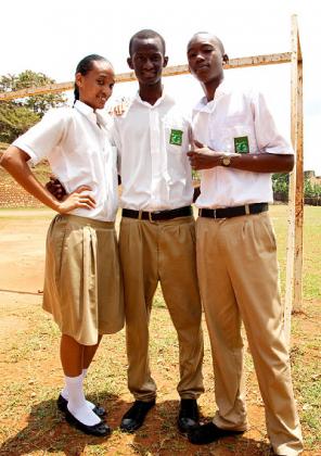 Pupils of Kigali City School can easily be identified by their uniform.  The New Times/ Martin Bishop.