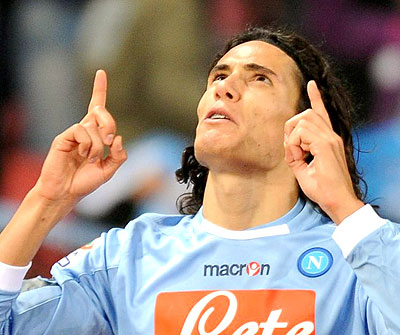 Napoli striker Edinson Cavani.