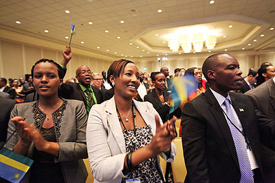 Rwandans in the Diaspora gathered in Boston, US last year to celebrate Rwanda Day.  The New Times/ File.