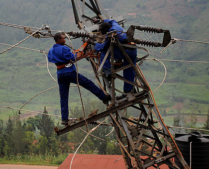 The government has set out as national electrification plan to extend power to at least 70 per cent u2013or over- of the population by 2017.  The New Times/ Timothy Kisambira. 