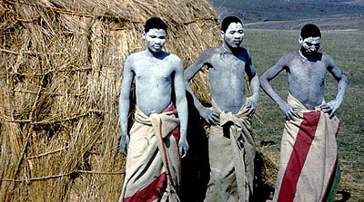 Circumcision is seen as a rite of passage into manhood by some South African ethnic groups. Males who have not undergone the ritual are not considered real men; they are ridiculed and ostracised.. Net photo.