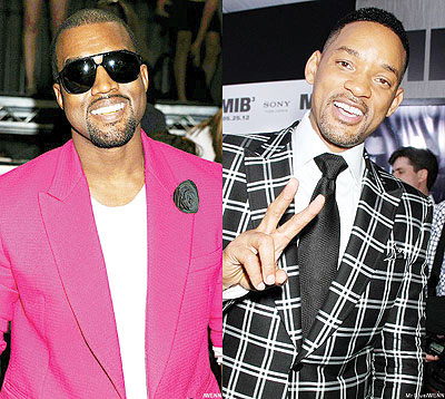 Kanye West and Will Smith. Net photo.