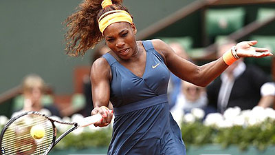 Serena Williams into French Open second round. Net photo.