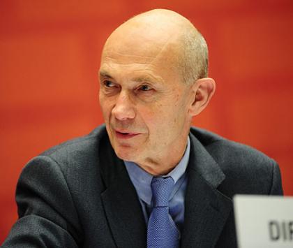 Lamy speaks during a meeting with RRA and Trade Mark East Africa officials on Friday. The New Times / Courtesy.