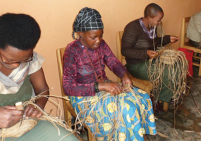 A womenu2019s group involved in craft-making in Nyamirambo, Kigali. BDF gives guarantee for such groups. The New Times / Triphomus Muyagu.