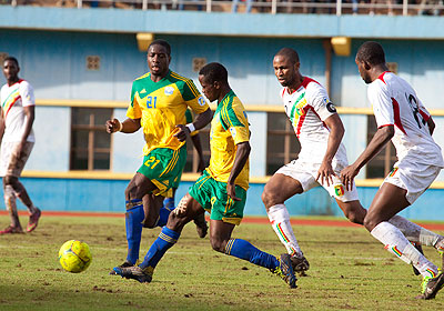 Amavubi lost 1-2 at home against Mali in the last 2014 Fifa World Cup qualifier but still climbed one spot in the latest World Ranking. The New Times/T. Kisambira.