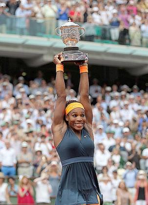 It took 11 years, but Serena finally got those French bookends sheu2019s always wanted. Net photo