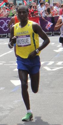Jean Pierre Mvuyekure seen here competing in the Men's full marathon at the London Games last year. Net photo.