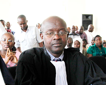 ON THE SPOT: Defence lawyer Gashabana. The New Times/Timothy Kisambira