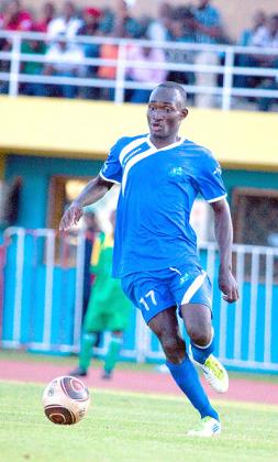 Amissi Cedric came on as a late substitute to score a 93rd minute equaliser for Rayon Sports sgainst Electric Sport of Chad yesterday. The New Times / File.