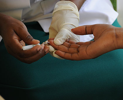 Testing for HIV. Experts want additional new prevention methods. The New Times/ File.