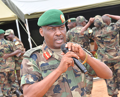 Gen. Gapfizi at one of the past army functions he officiated. The New Times/File