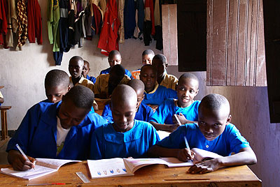 Primary school children attending a lesson. The New Times /File.