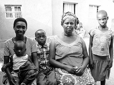 Christine Mukarutwaza with some of the children she takes care of. Sunday Times/John Mbanda